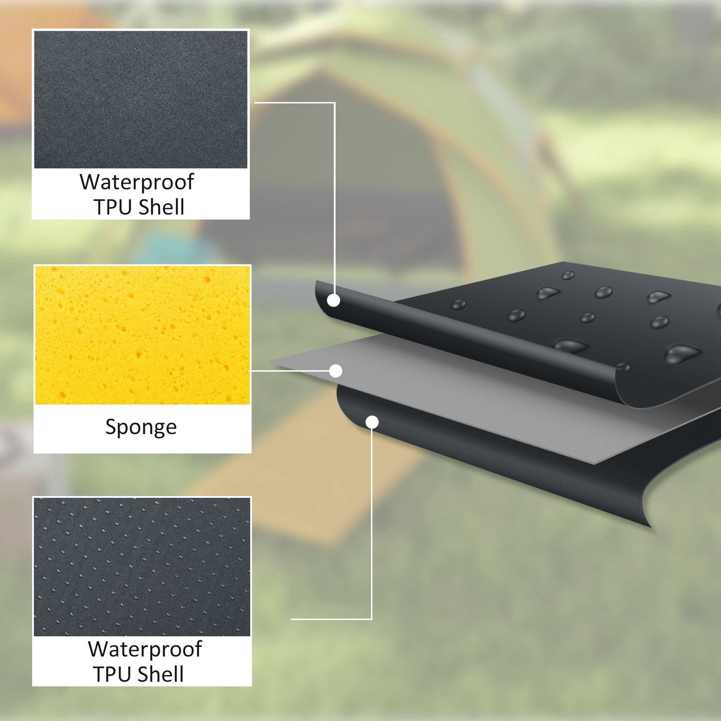 Single Inflatable Mattress, with Carry Bag - Grey-4