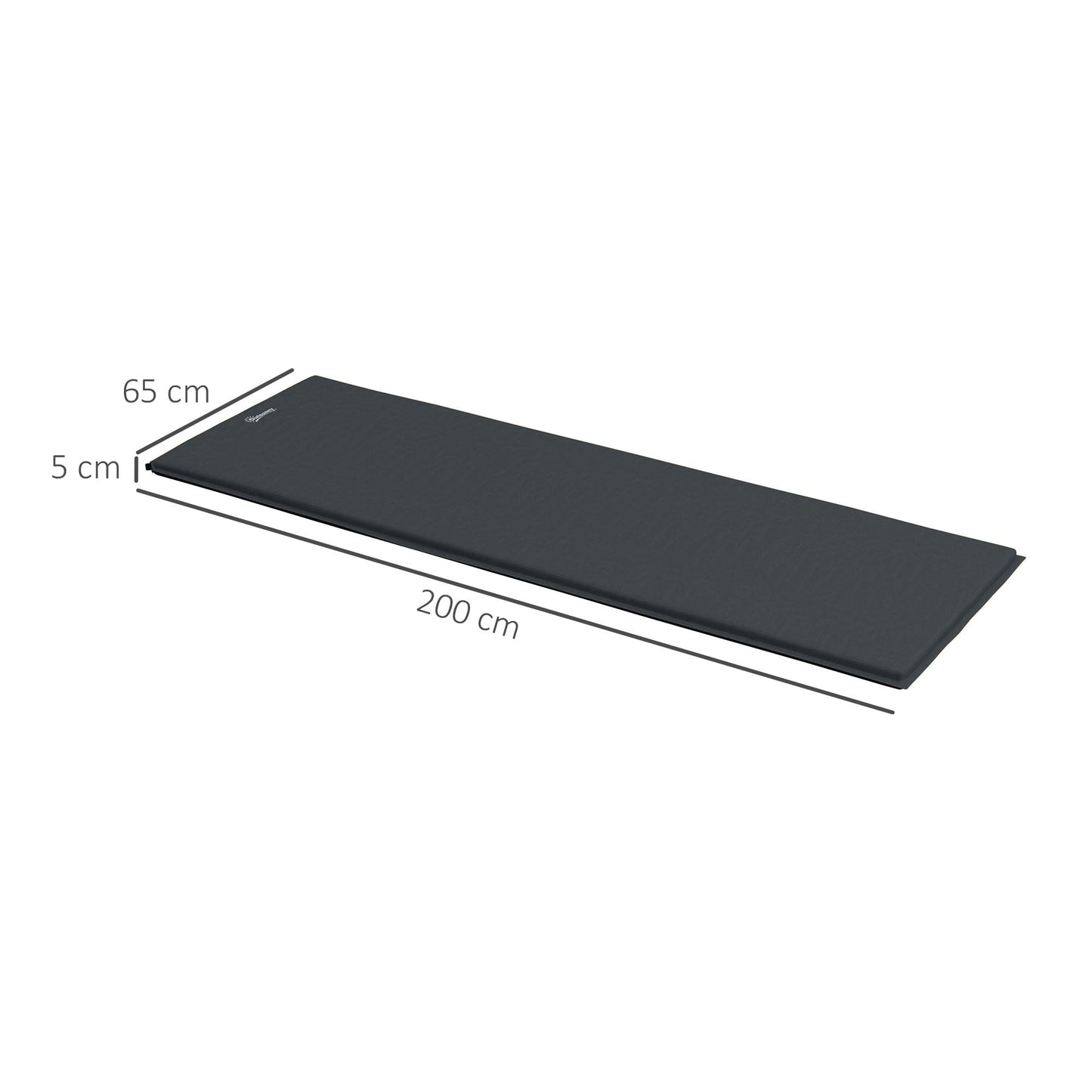 Single Inflatable Mattress, with Carry Bag - Grey-2