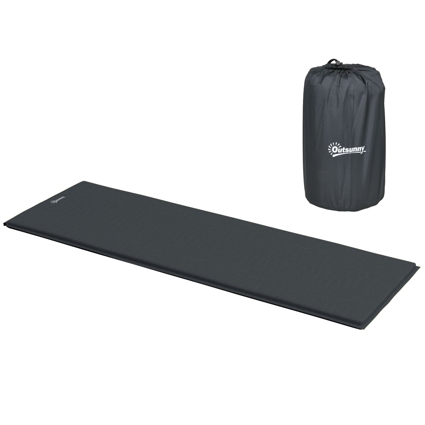 Single Inflatable Mattress, with Carry Bag - Grey-0
