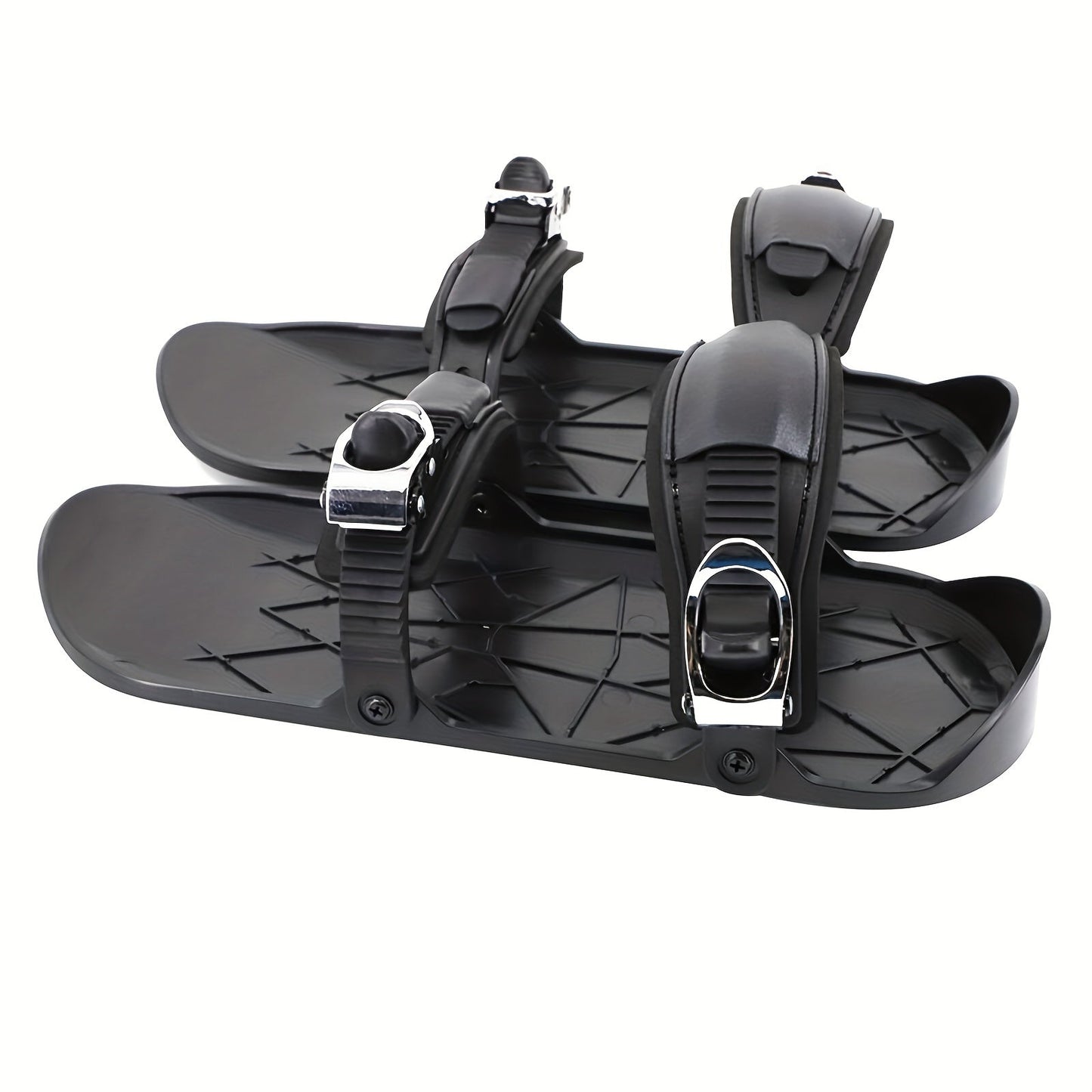 Mini Snow Skates Adjustable Ski Sled Boots-0