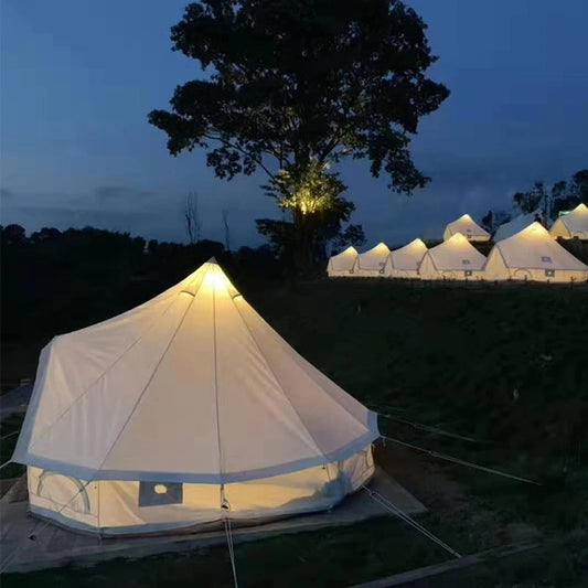 5M Yurt Bell Tent Luxury Camping Campsite Canvas Tent for 6-8 person