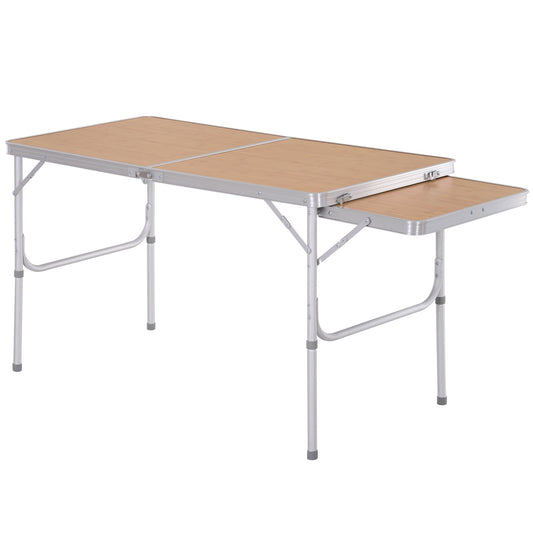 Aluminium MDF-Top 4ft Folding Portable Outdoor Table Silver-0