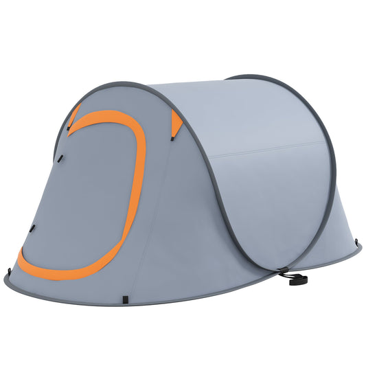 Two-Man Pop-Up Dome Tent, with Accessories - Grey-0