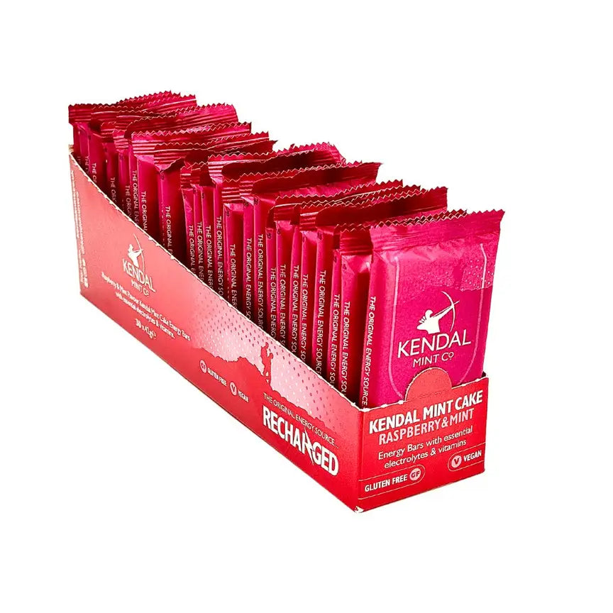 KMC NRG BAR Kendal Mint Cake Pocket-sized Energy Bar - Raspberry & Mint-5