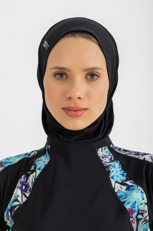 Ultra-Fit Swim Hijab - Black-0