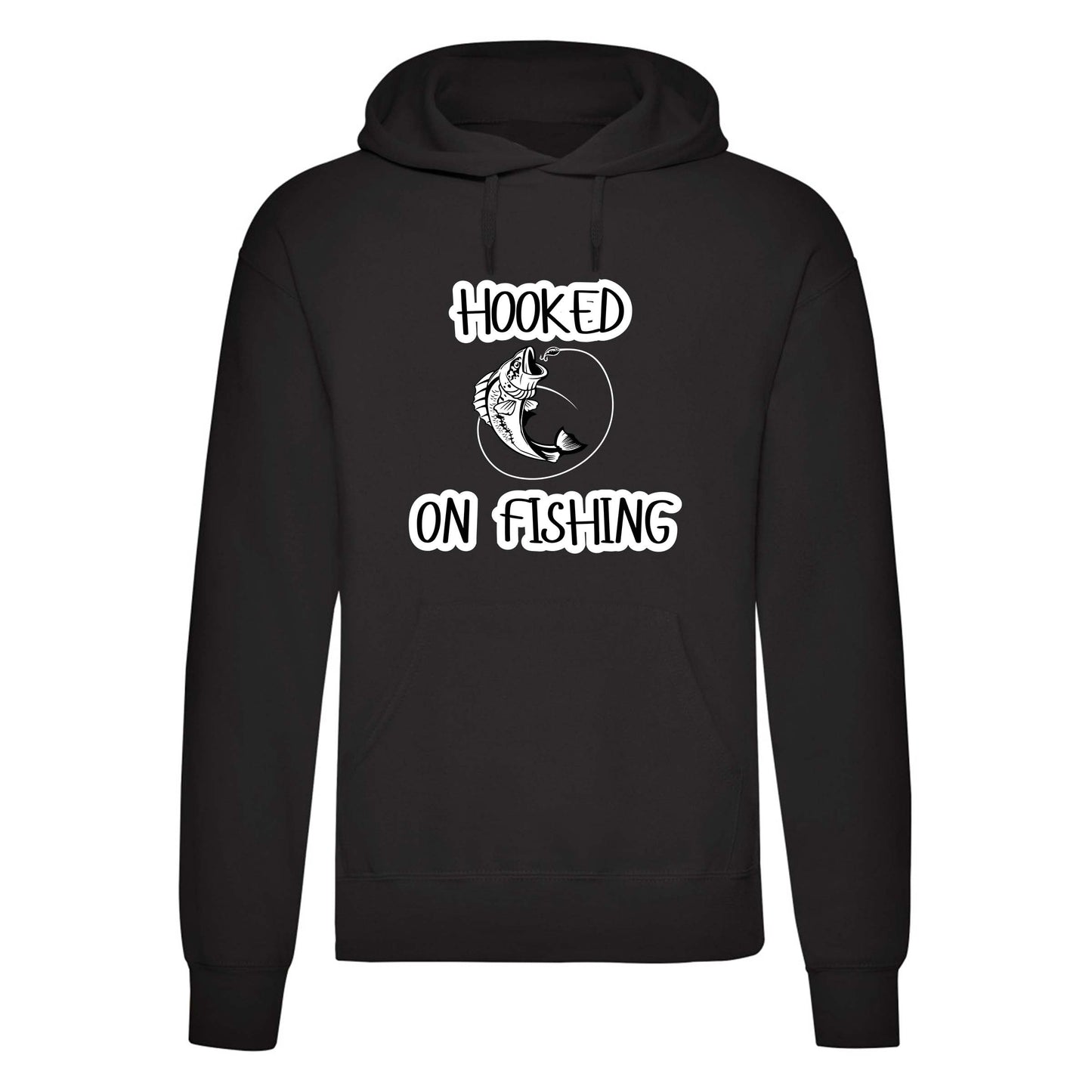 Hooked on Fishing Printed Hoodie-1