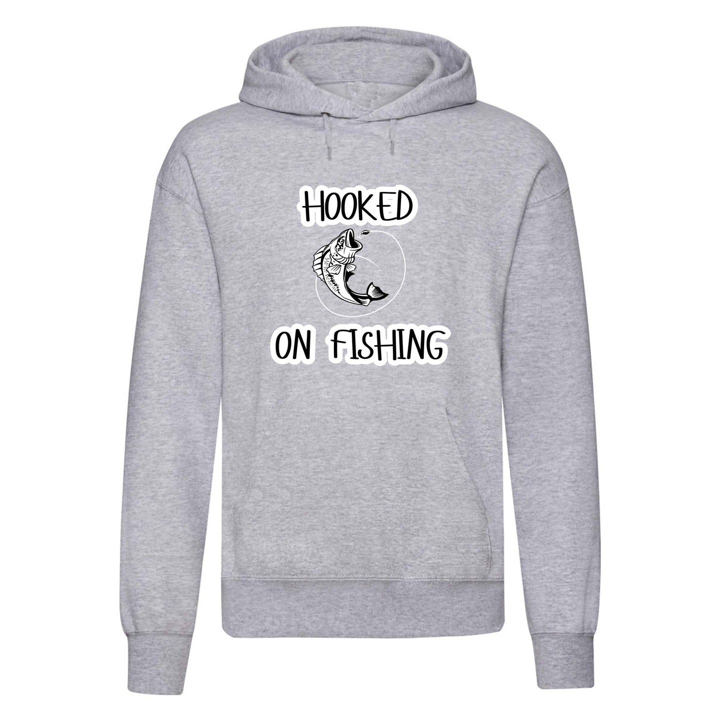Hooked on Fishing Printed Hoodie-2