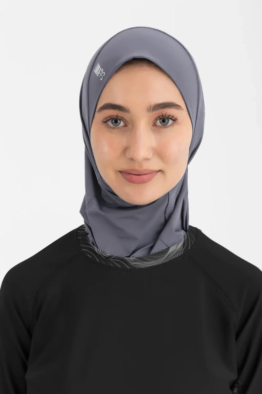 Ultra-Fit Swim Hijab - Charcoal-0