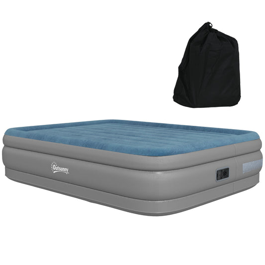 King-Size Inflatable Mattress, with Built-In Electric Pump and Bag-0