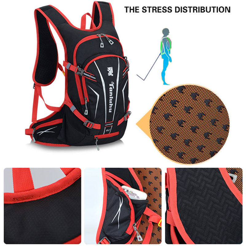 25L Sport Cycling Bag Rid Backpack For Bicycle Women Men Bike Outdoor Running Hiking Black Reflective Cycling Backpack-1