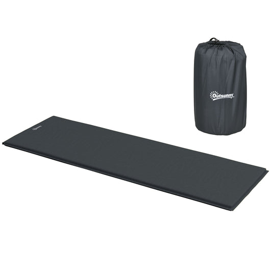Single Inflatable Mattress, with Carry Bag - Grey-0