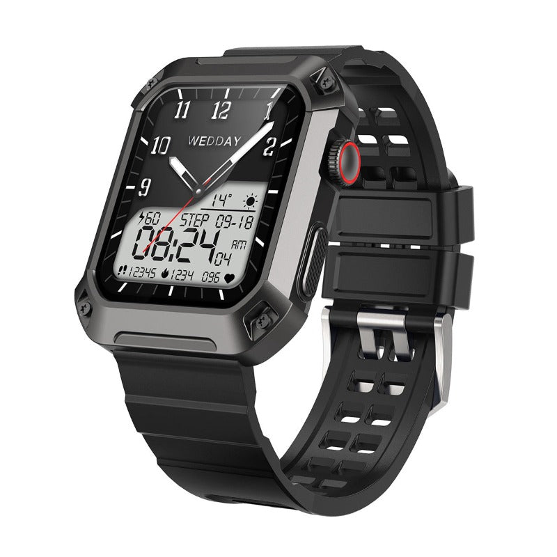 Military Smart Watch for Men Outdoor Tactical Smartwatch, ip69K Waterproof Rugged Bluetooth Dail Calls Speaker-0