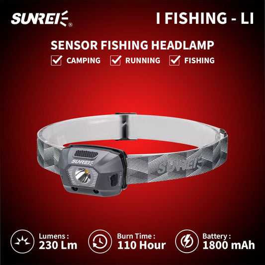 SUNREI iFishing-Li Sensor 230LM LED Headlamp-0