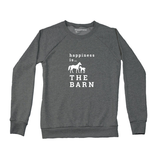 Women's Barn Crew Sweatshirt, Charcoal-0