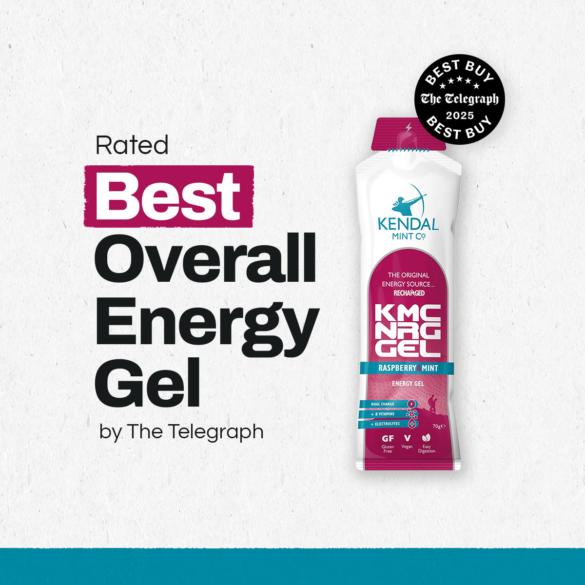 KMC NRG GEL Raspberry & Mint Energy Gel 70g-1
