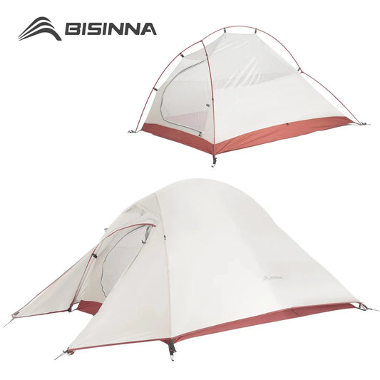 BISINNA Ultralight hiking Tent 20D Nylon Waterproof Outdoor Hiking Travel Tent Cycling Tent 1-2 Person