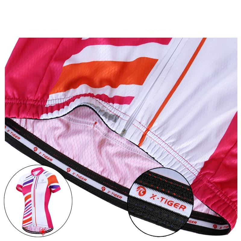 Women Summer UV Cycling Jerseys Set 100% Polyester-4