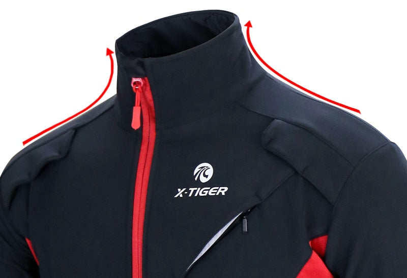 Winter Fleece Thermal Coat  Autumn Warm Up Bicycle Clothing-3
